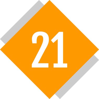 21 numaralı simge vektör illüstrasyonu