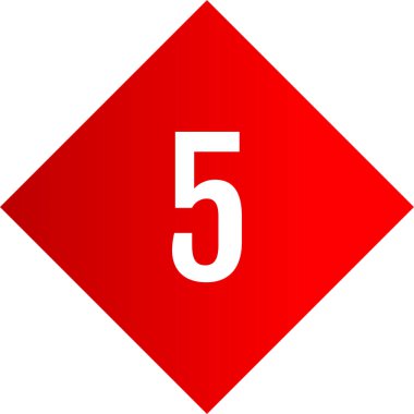5 numaralı simge vektör illüstrasyonu