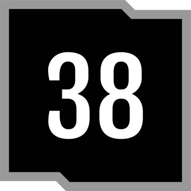 38 numaralı web simgesi, vektör illüstrasyonu