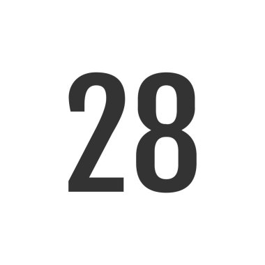 28 numaralı işaret simgesi, web basit illüstrasyon