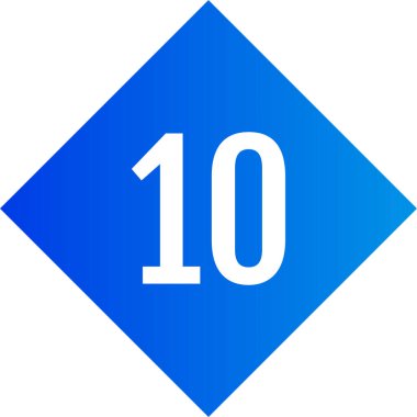 10 numaralı modern vektör illüstrasyonu