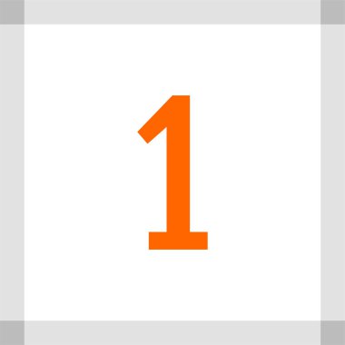 Number 1 icon. flat vector illustration