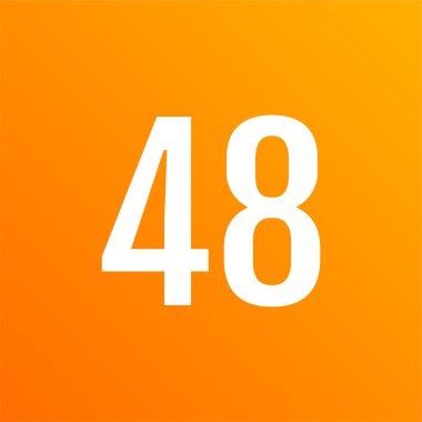 48 numaralı logo, vektör illüstrasyonu 
