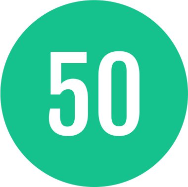 50 numaralı simge vektör illüstrasyonu