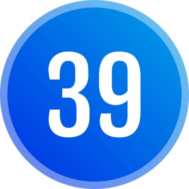 39 numaralı logo, vektör illüstrasyonu 