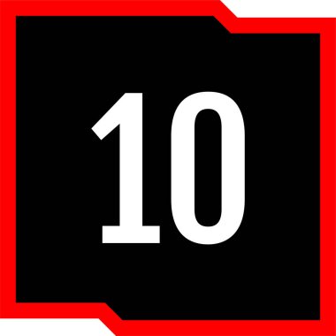 10 numaralı modern vektör illüstrasyonu
