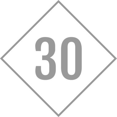 30 numaralı simge vektör illüstrasyonu