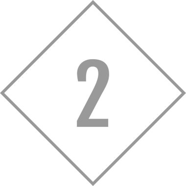 Number 2 icon. flat vector illustration