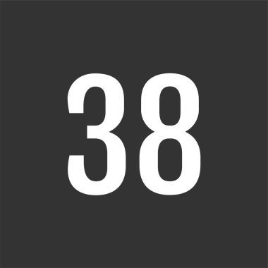 38 numaralı web simgesi, vektör illüstrasyonu