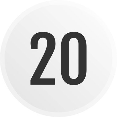 20 numaralı ikon. vektör illüstrasyonu