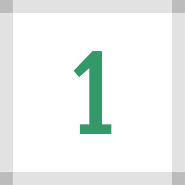 Number 1 icon. flat vector illustration