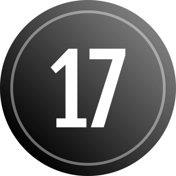 number 17 icon vector illustration