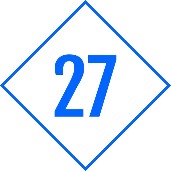 27番のアイコン 平面ベクトル図 — ストックベクタ