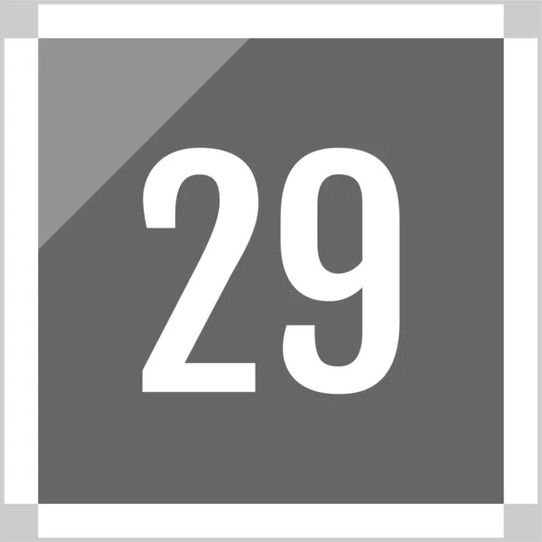 Плоска Ікона Номерів Ілюстрації Двадцять Дев Ять — стоковий вектор