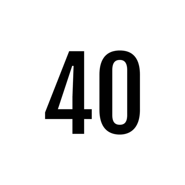 40号图标矢量插图 — 图库矢量图片