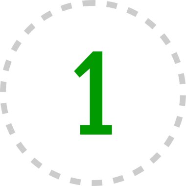 Number 1 icon. flat vector illustration