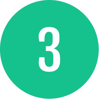 3 numara, üç numaranın grafik illüstrasyonu 