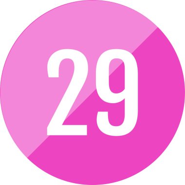 29 numaralı simge. sayılar düz vektör illüstrasyonu