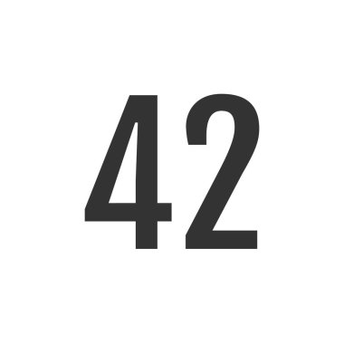 42 numaralı simge vektör illüstrasyonu