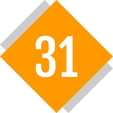 number 31, simple vector illustration 