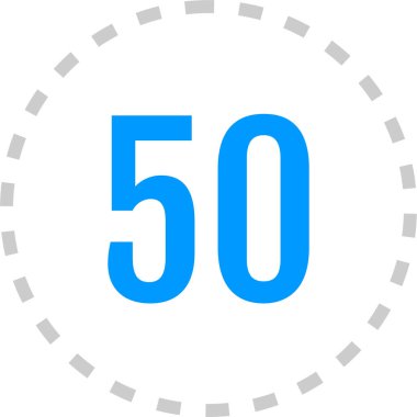 number 50, simple vector illustration 