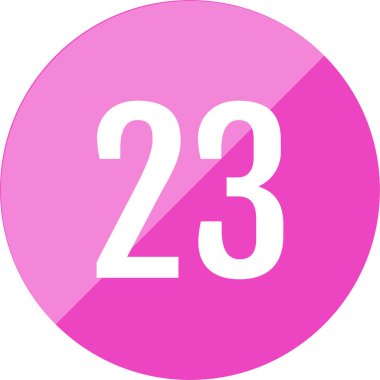 23 numaralı simge, modern vektör illüstrasyonu