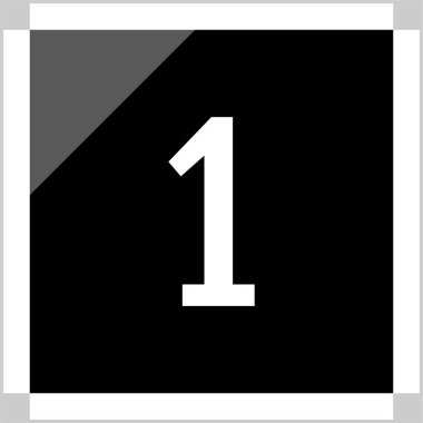 number 1 icon. flat vector illustration 