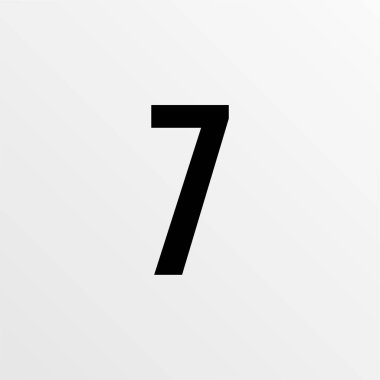 number 7 icon. flat vector illustration 