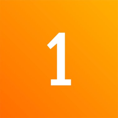 number 1 icon. flat vector illustration 