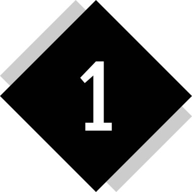 Number 1 icon. flat vector illustration