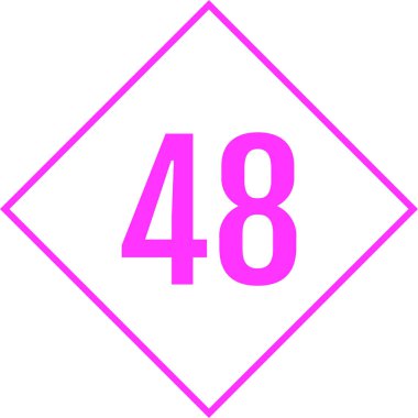 number 48 icon. flat vector illustration 