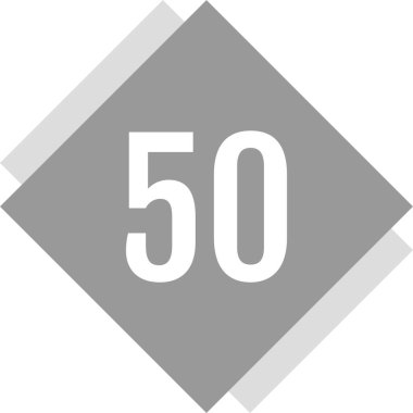 number 50 icon. flat vector illustration 