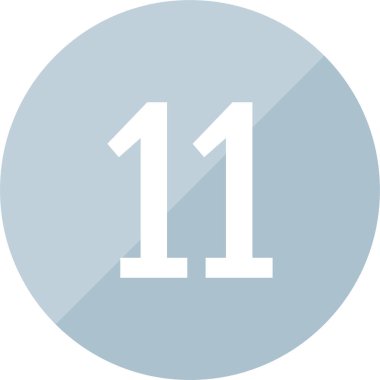 number 11 icon. flat vector illustration 