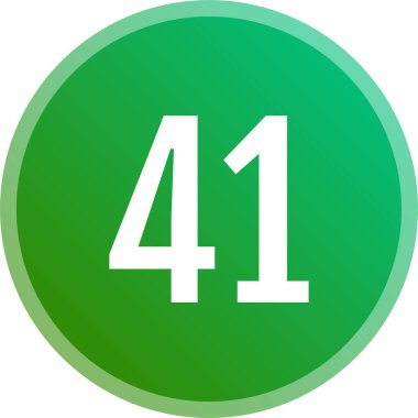 number 41 icon. flat vector illustration 