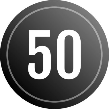 number 50 icon. flat vector illustration 