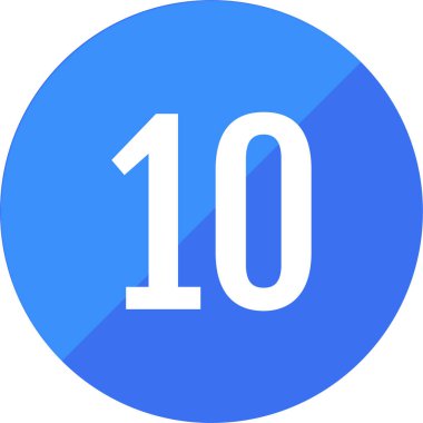 number 10 icon. flat vector illustration 