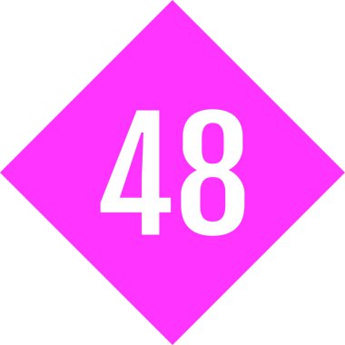 48 numaralı logo, vektör illüstrasyonu 