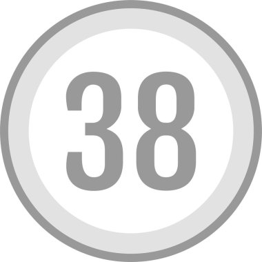 38 numaralı web simgesi, vektör illüstrasyonu
