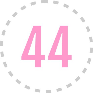 number 44 icon. flat vector illustration 