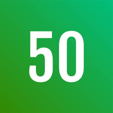 number 50, simple vector illustration 