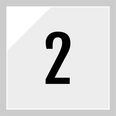 Number 2 icon. flat vector illustration