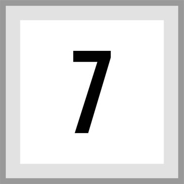 Number 7 icon. flat vector illustration