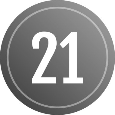 21 numaralı simge vektör illüstrasyonu
