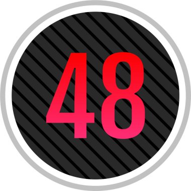 48 numaralı ikon. Web tasarımı için vektör şablonu 