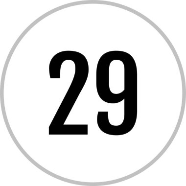 29 numaralı modern vektör illüstrasyonu