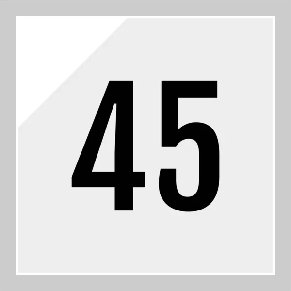 Simple Logo Number Web Illustration — Stock Vector