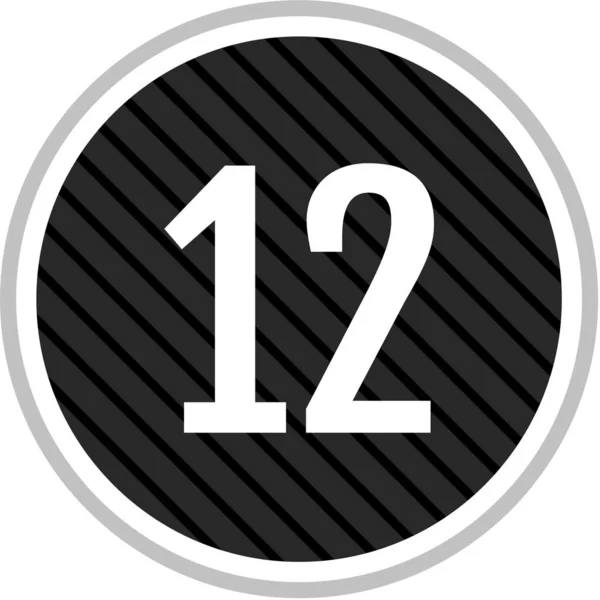 Icône Numéro Chiffres Illustration Vectorielle Plate — Image vectorielle