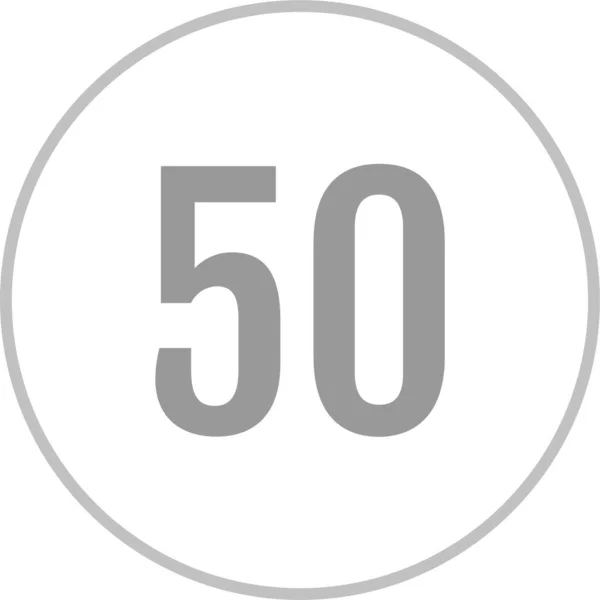 50番アイコンベクトルイラスト — ストックベクタ