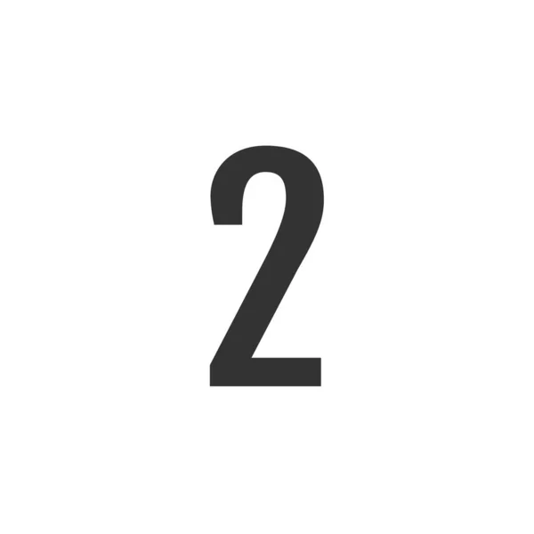 Number Icon Flat Vector Illustration —  Vetores de Stock