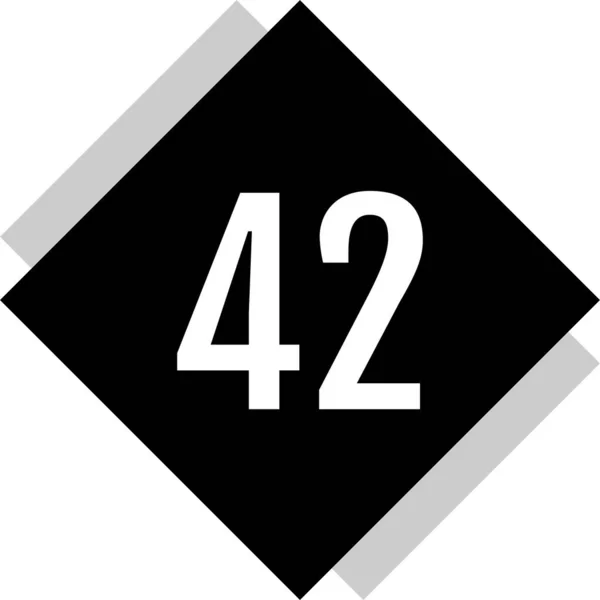 42番アイコンベクトルイラスト — ストックベクタ